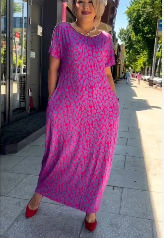 Caynora™ | Plus Size Printed Dress