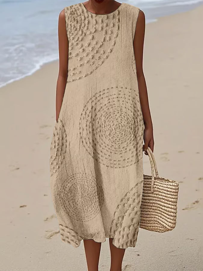 Maerisse™ | Textured Sleeveless Maxi Dress