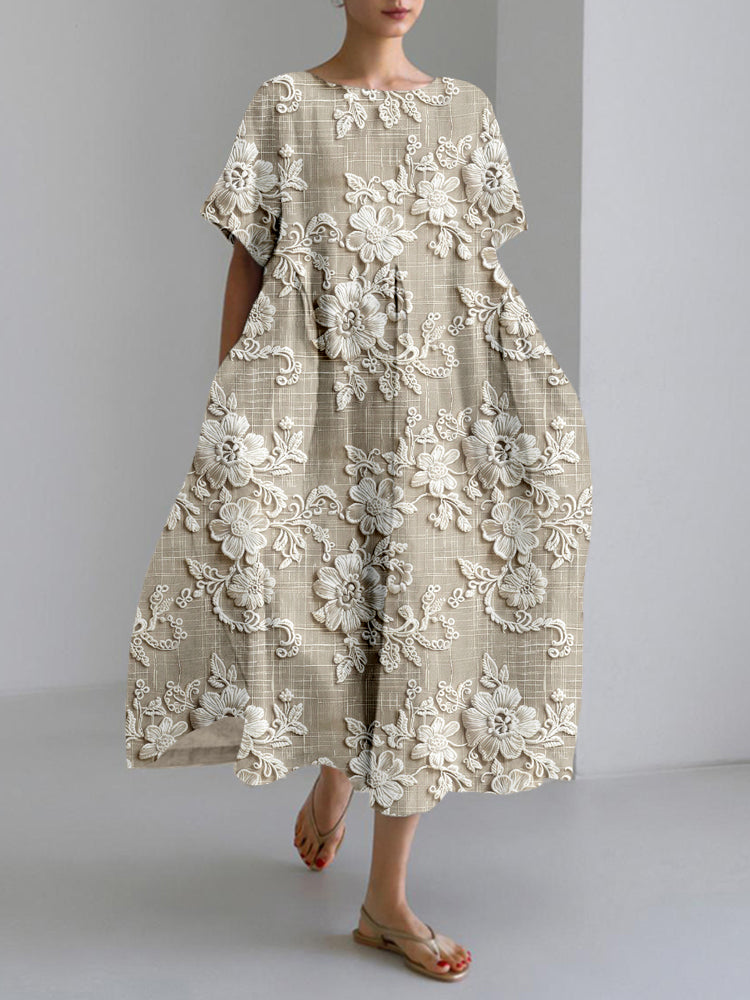 Lumi - 3D Blossom Floral Print Dress