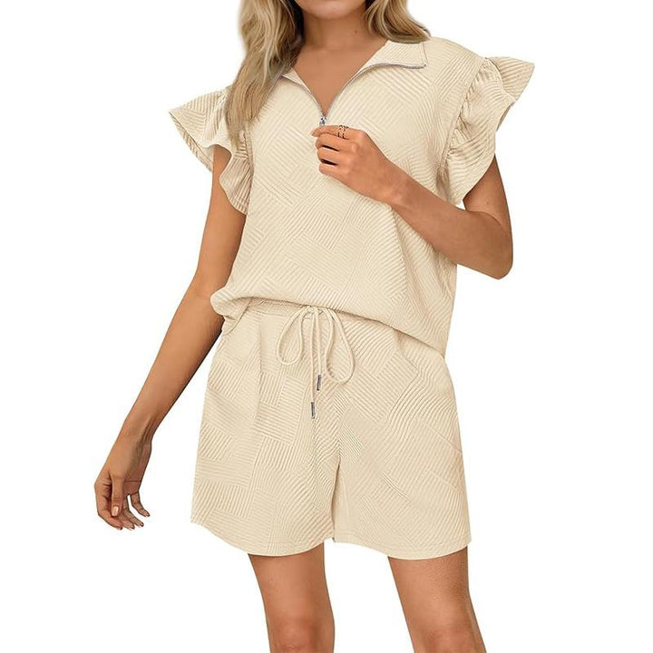 KAILANI™ – Comfy Ruffle Sleeve Summer Sweat Set