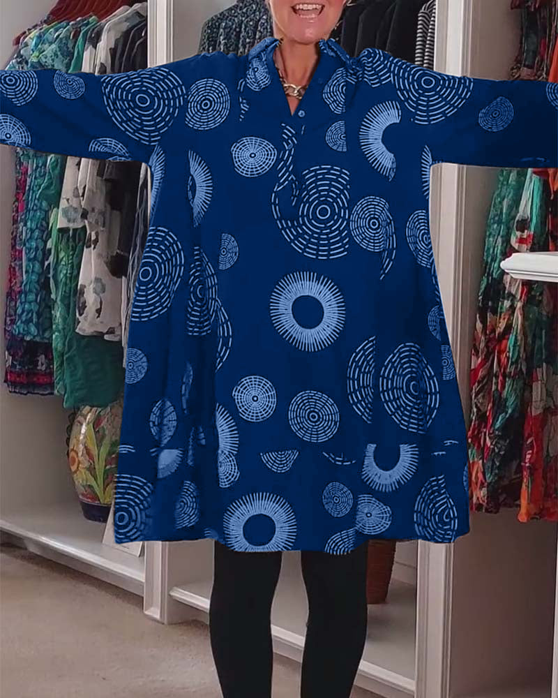 Meliora™ | Casual Geometric Print Dress