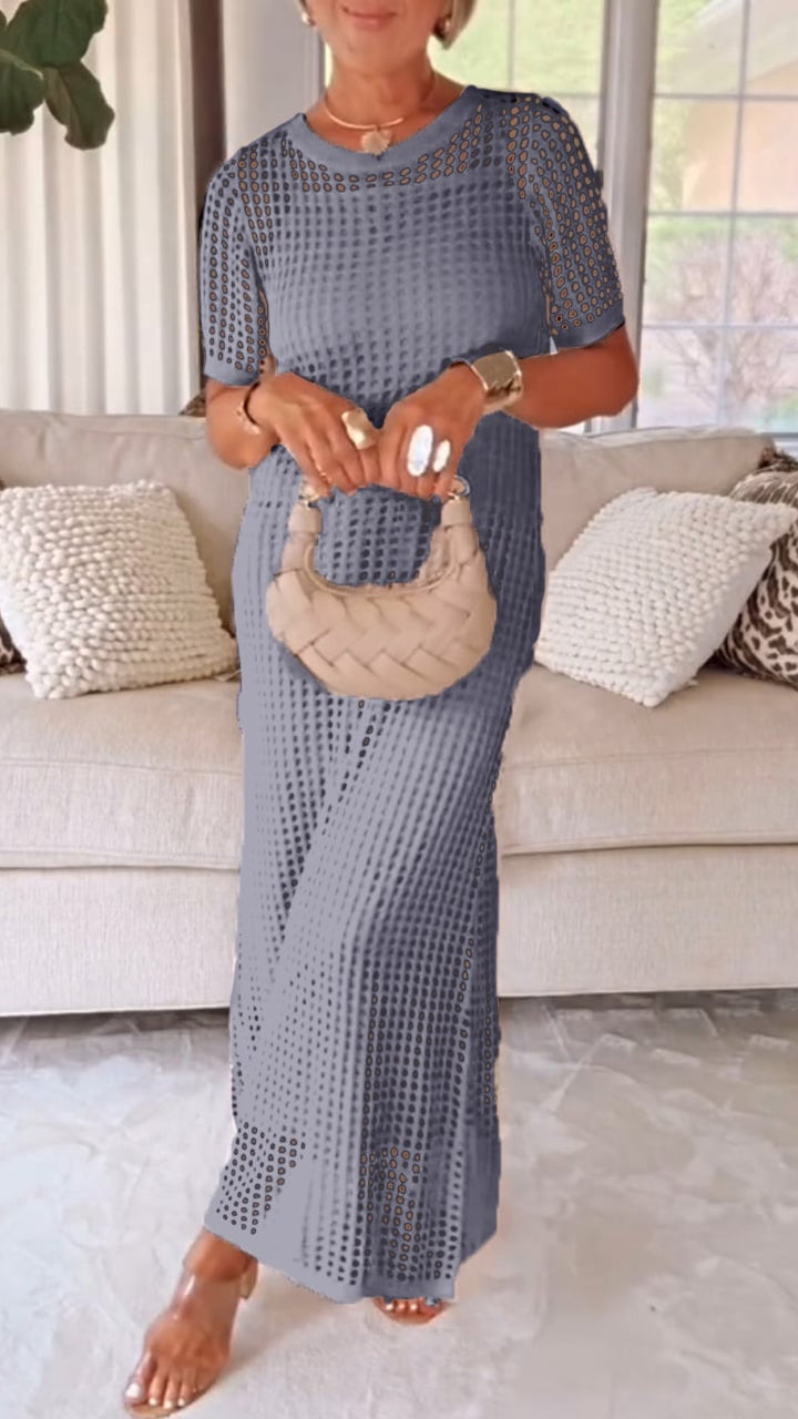 Alverra™ | Boat Neck Two-Piece Dress