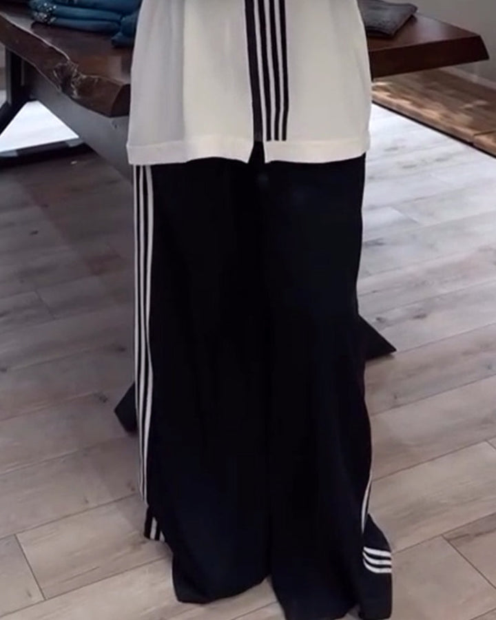 Two Piece Hooded Striped Set
