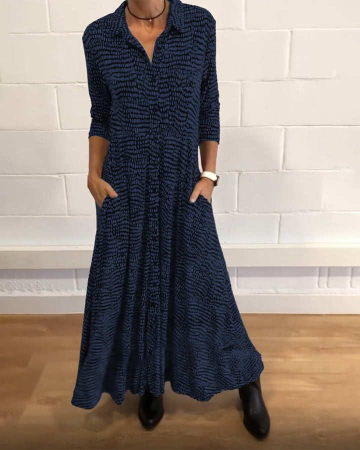 LYVÉA™ | Sophisticated Pocket Midi Dress