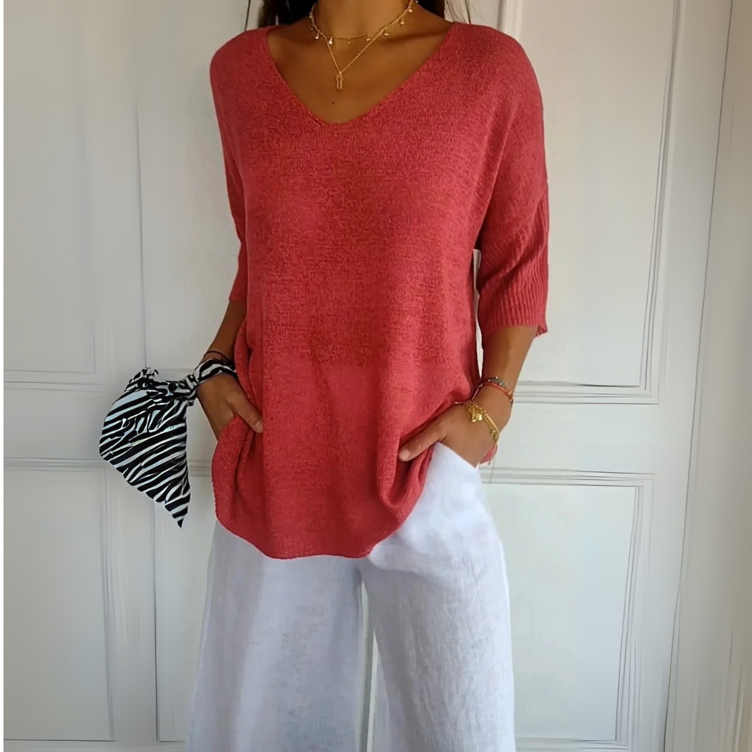 Norvelle™- Timeless V-Neck Top