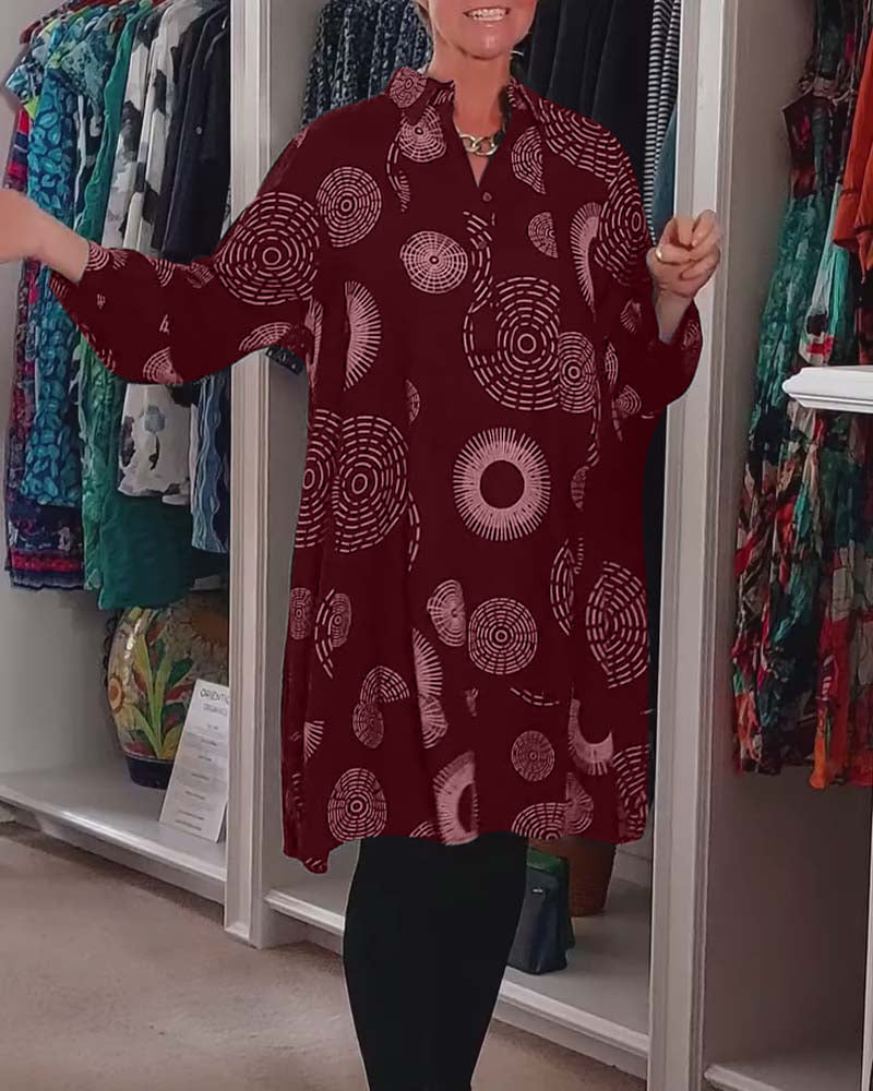 Meliora™ | Casual Geometric Print Dress