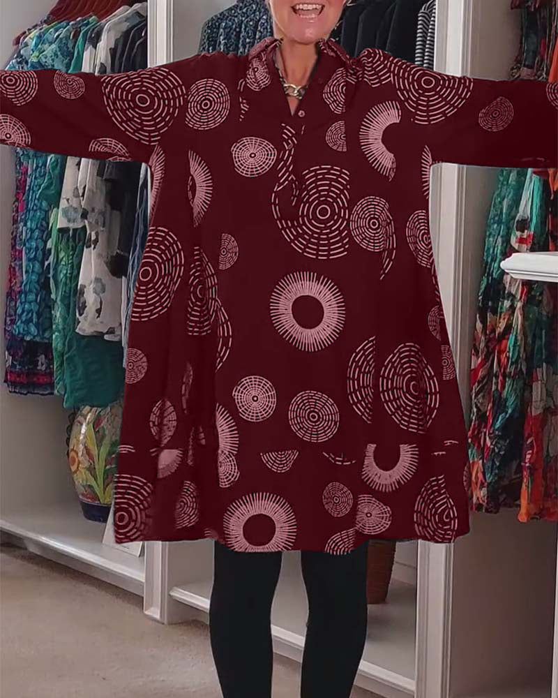 Meliora™ | Casual Geometric Print Dress