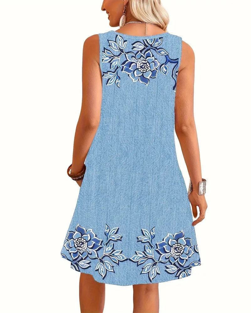 LORELLA™ | Sleeveless Denim Dress