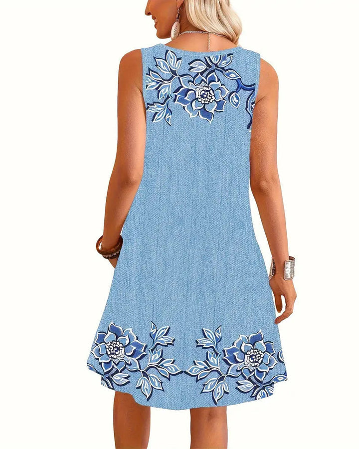 LORELLA™ | Sleeveless Denim Dress