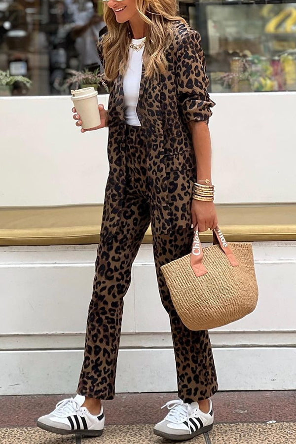 Wild™ | Leopard Blazer & Pants Set
