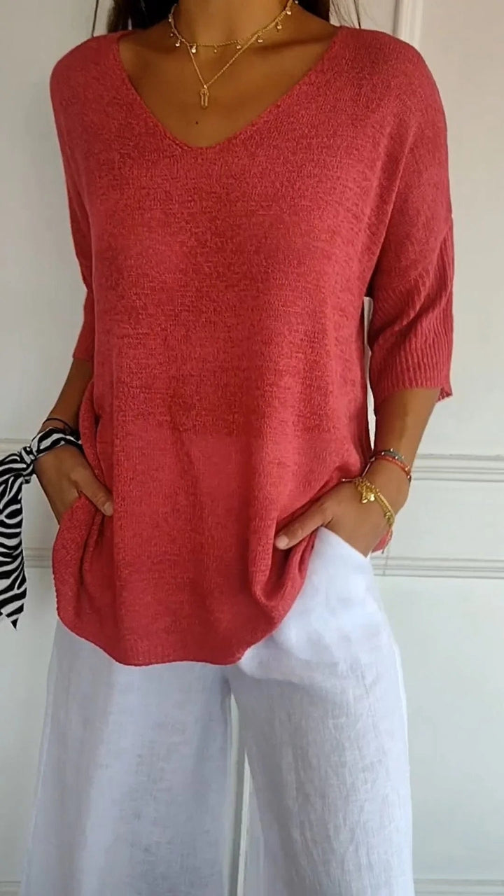 Norvelle™- Timeless V-Neck Top