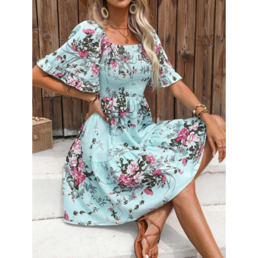 AMARA™ | Elegant Flounce Sleeve Dress
