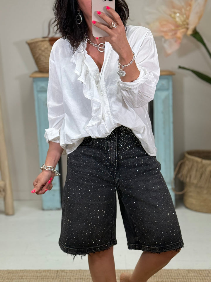 Averis™ | Sparkling Denim Bermuda Shorts