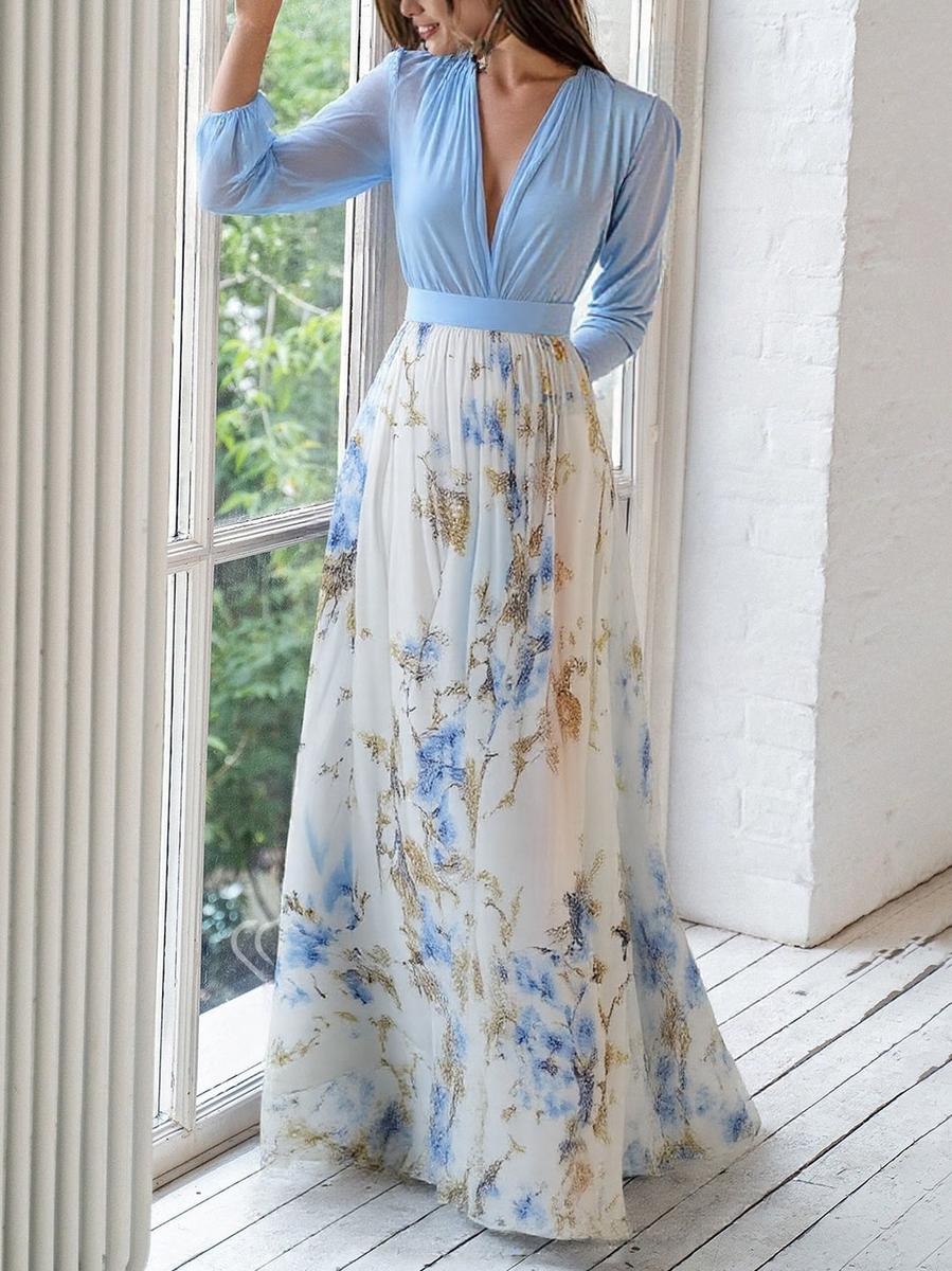 Elda™ | Maxi Dress with Dazzling Floral Print