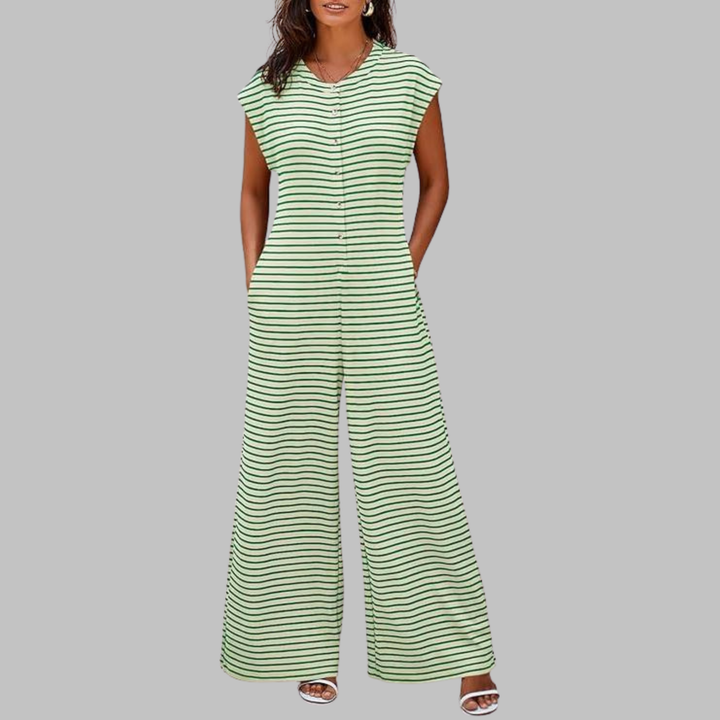 MARLENE™ | Striped Wide-Leg Jumpsuit