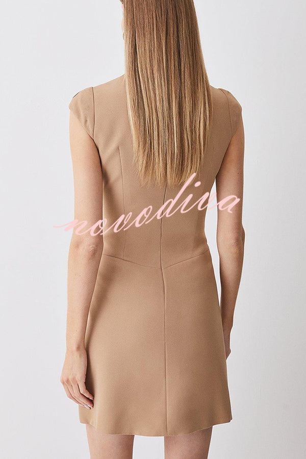 Novira™ | Patchwork Pleated Hem Statement Dress