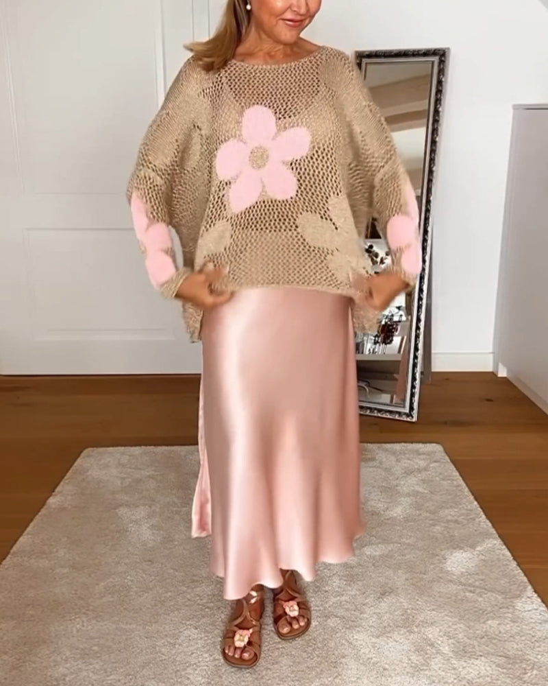 Vivara™ | Timeless Floral Knit Sweater