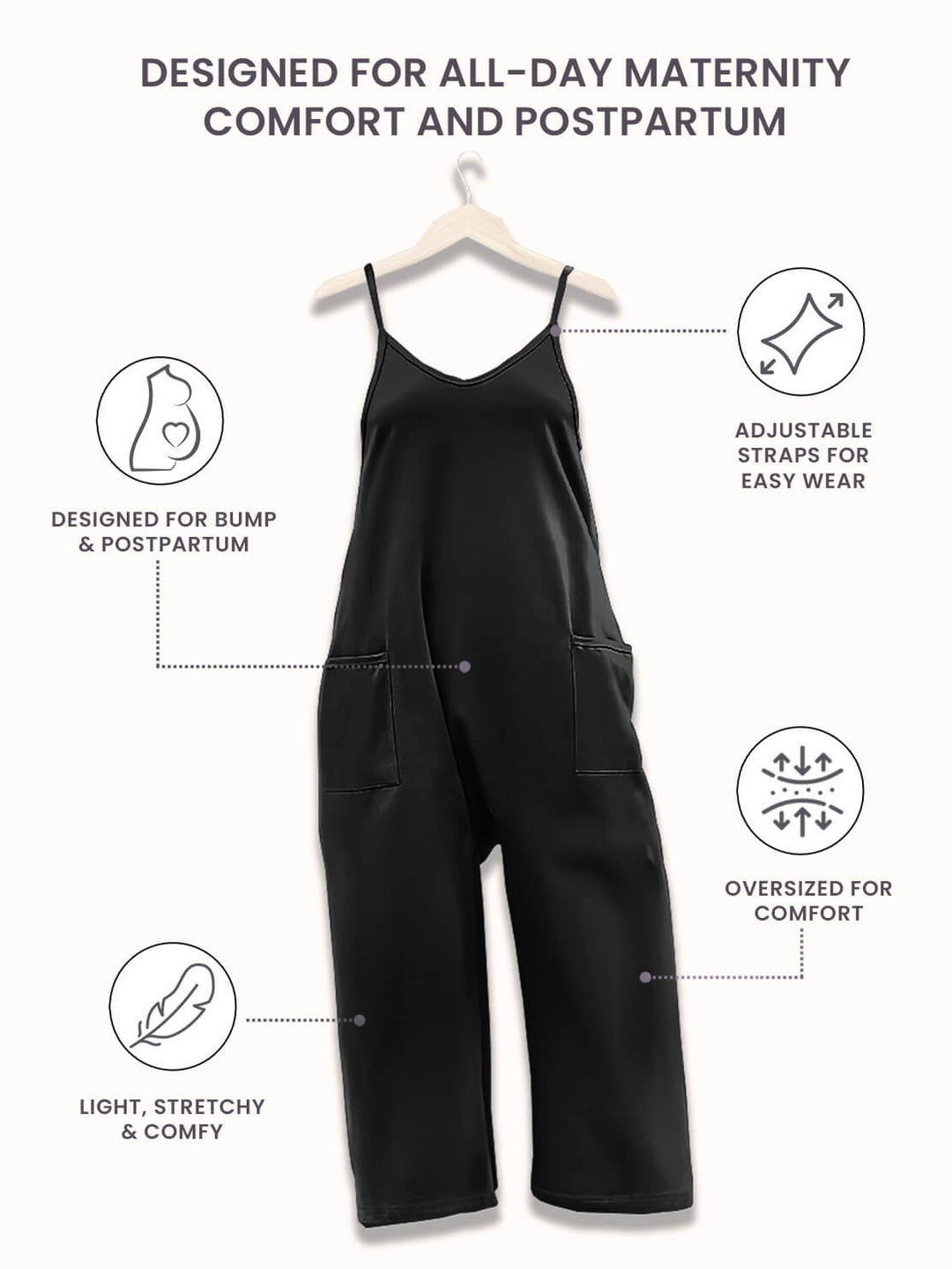 Nerissa - Oversized Maternity and Postpartum Jumpsuit