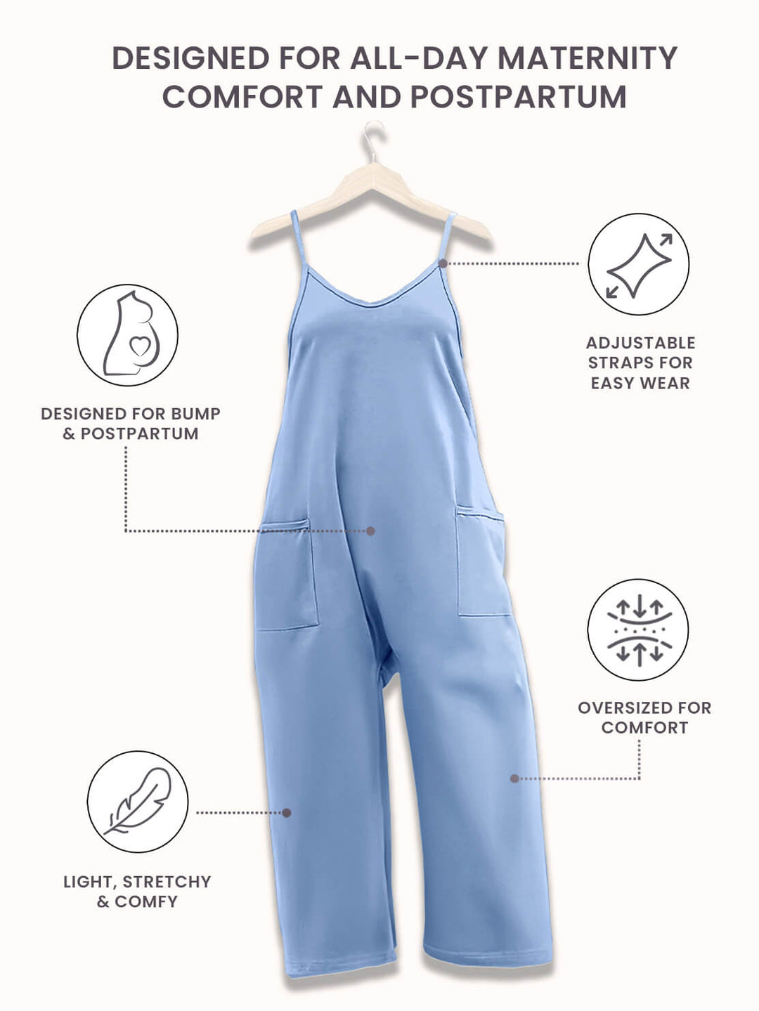 Nerissa - Oversized Maternity and Postpartum Jumpsuit