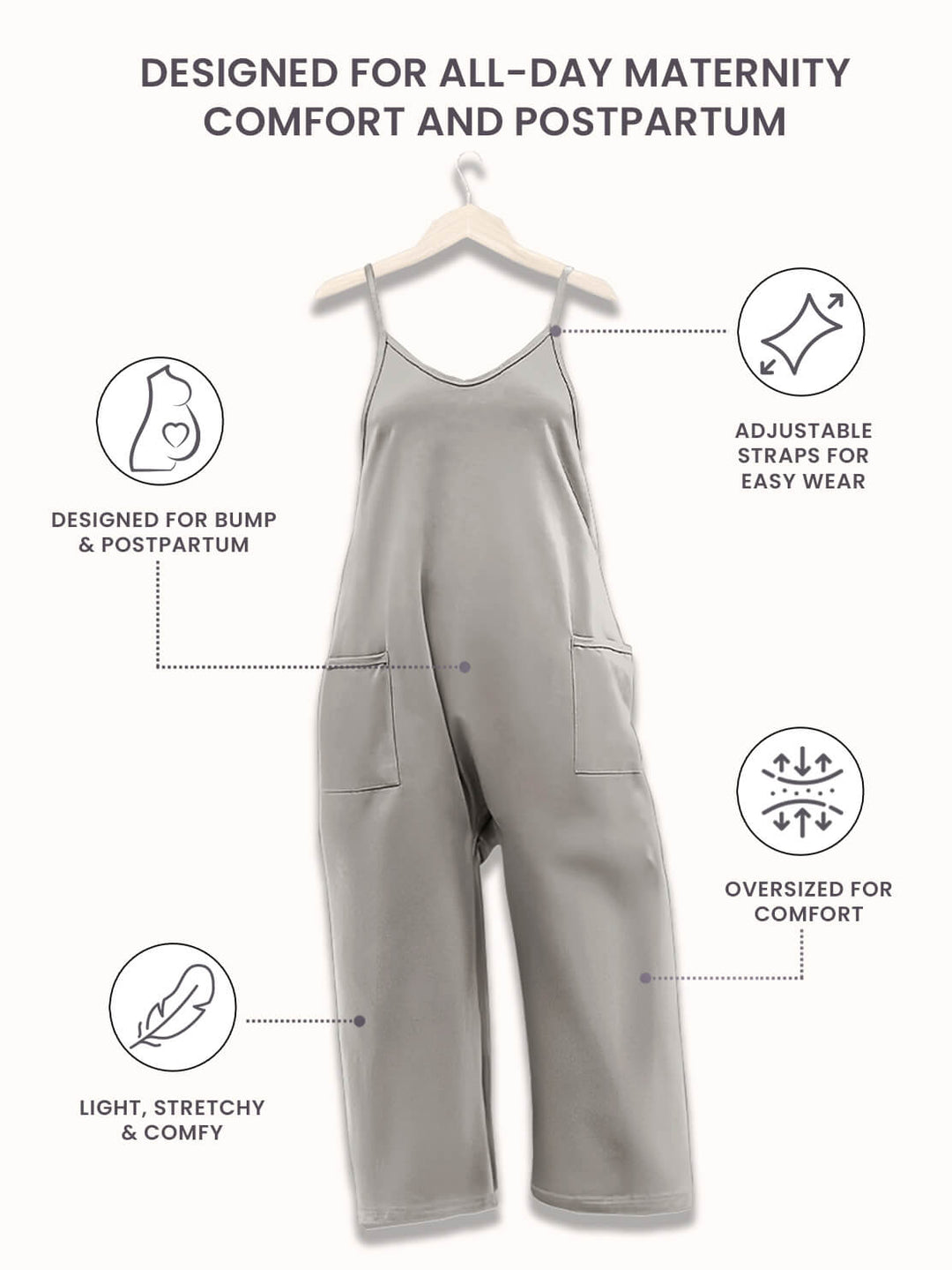 Nerissa - Oversized Maternity and Postpartum Jumpsuit