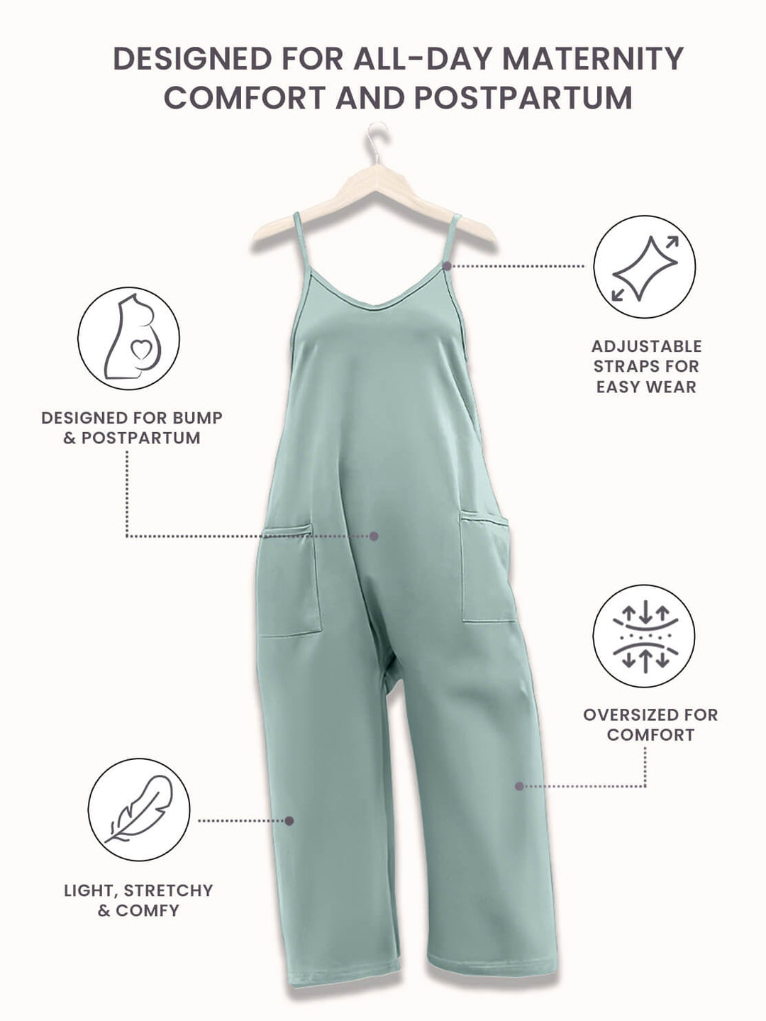 Nerissa - Oversized Maternity and Postpartum Jumpsuit