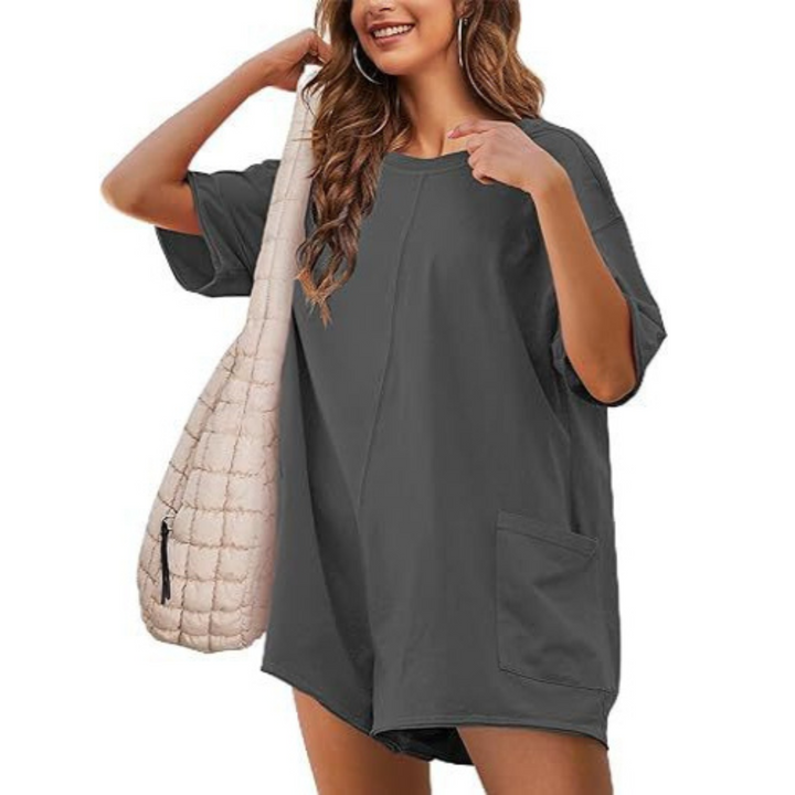 DULCINEA™ - Comfort Tee-Style Short Romper