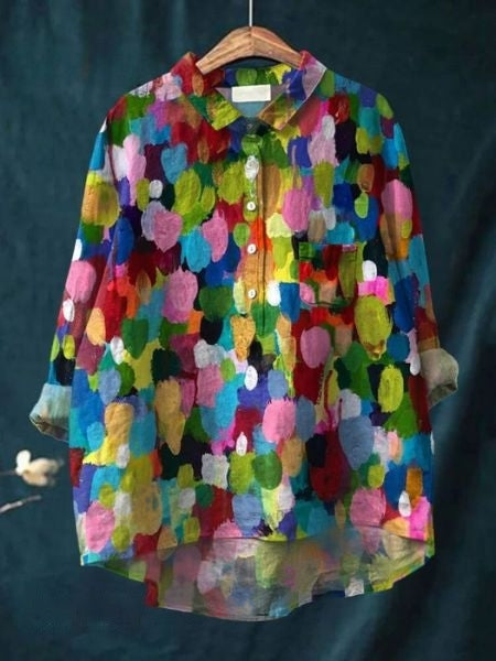 Donna™ - Tummy covering floral shirt