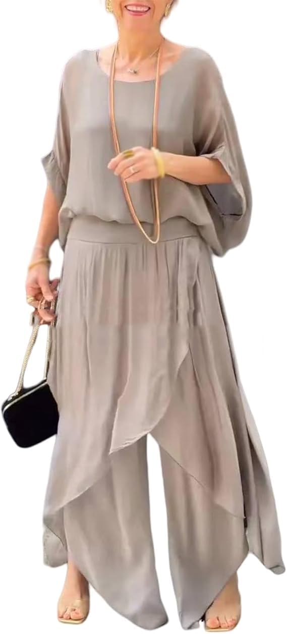 Women's Casual Two Piece Chiffon Set