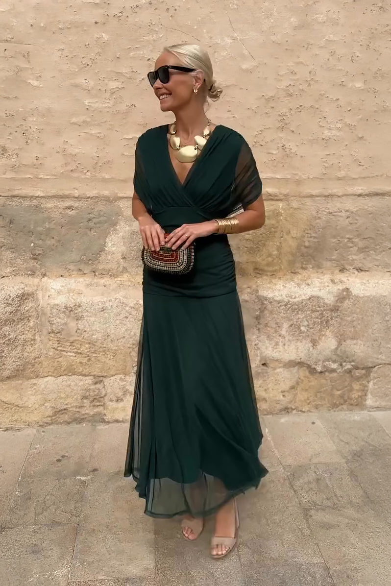 Avyra™ | Luxe V-Neck Dress