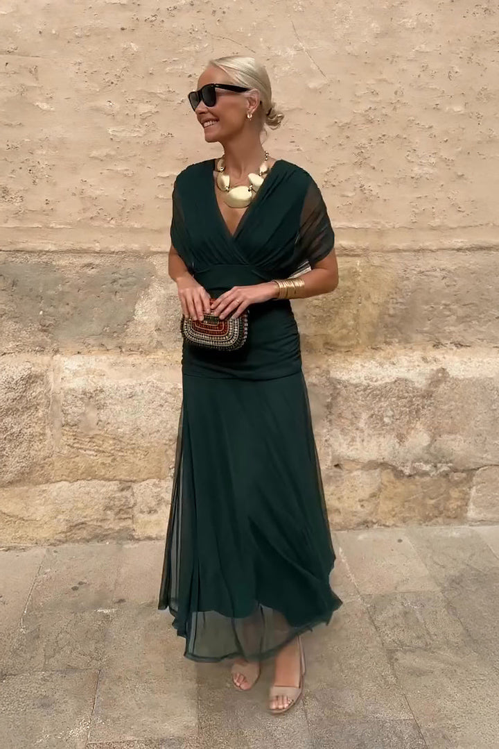 Avyra™ | Luxe V-Neck Dress
