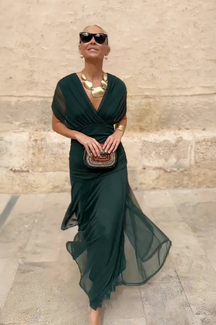 Avyra™ | Luxe V-Neck Dress