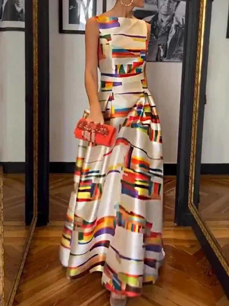 Avelisse™ | Geometric Maxi Dress