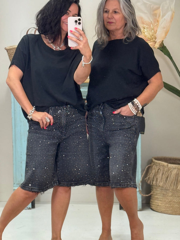Averis™ | Sparkling Denim Bermuda Shorts