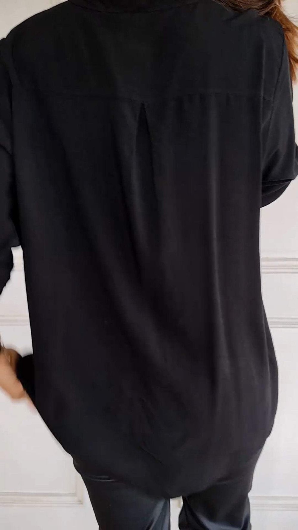 Alandria™ | V-Neck Sequin Mid-Sleeve Casual Top