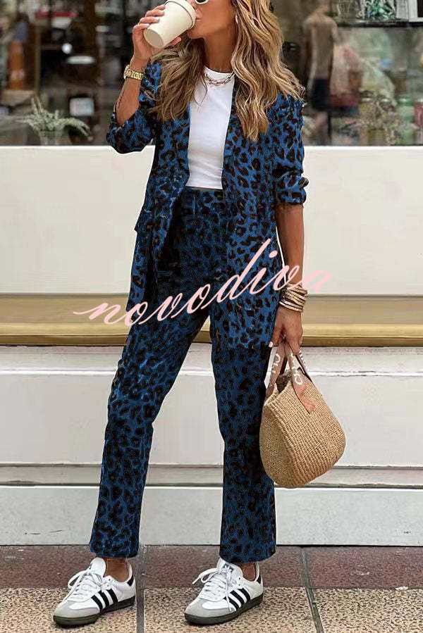 Wild™ | Leopard Blazer & Pants Set