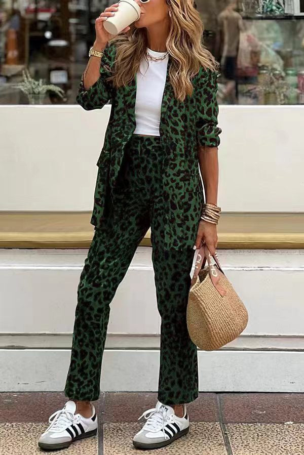 Wild™ | Leopard Blazer & Pants Set