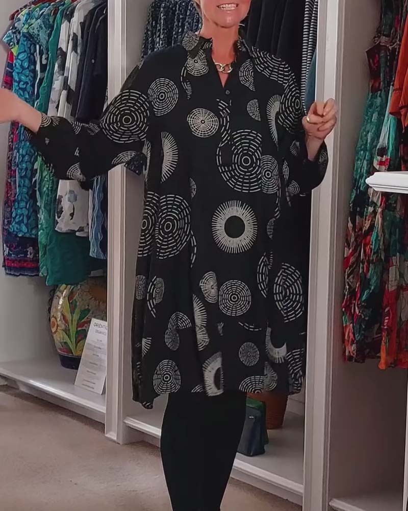 Meliora™ | Casual Geometric Print Dress