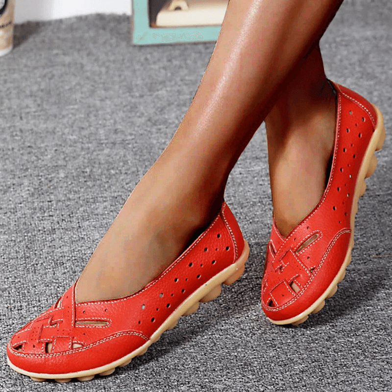 Elane - Breathable Leather Orthopedic Loafers