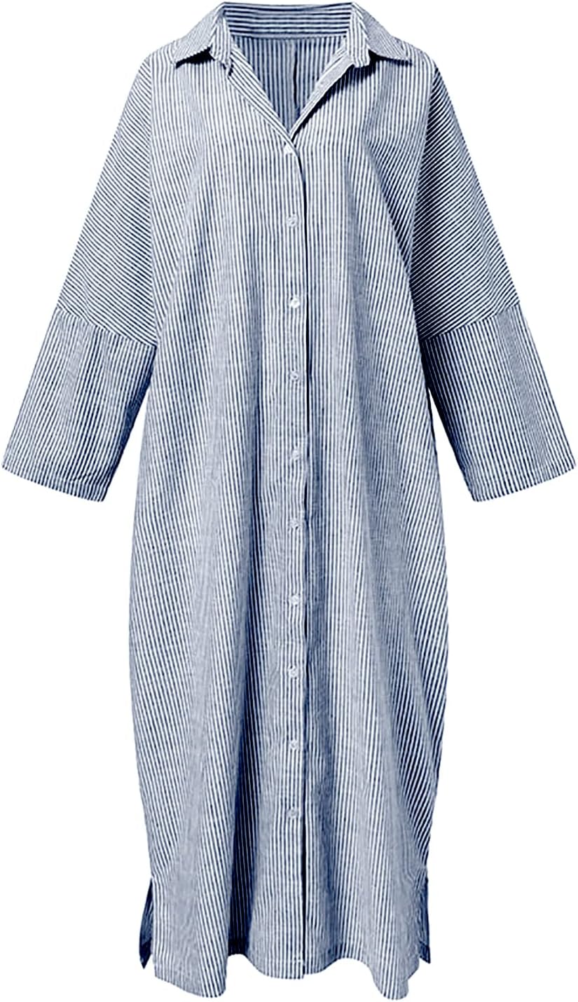 Stripe™ | Long Sleeve Shirt Dress