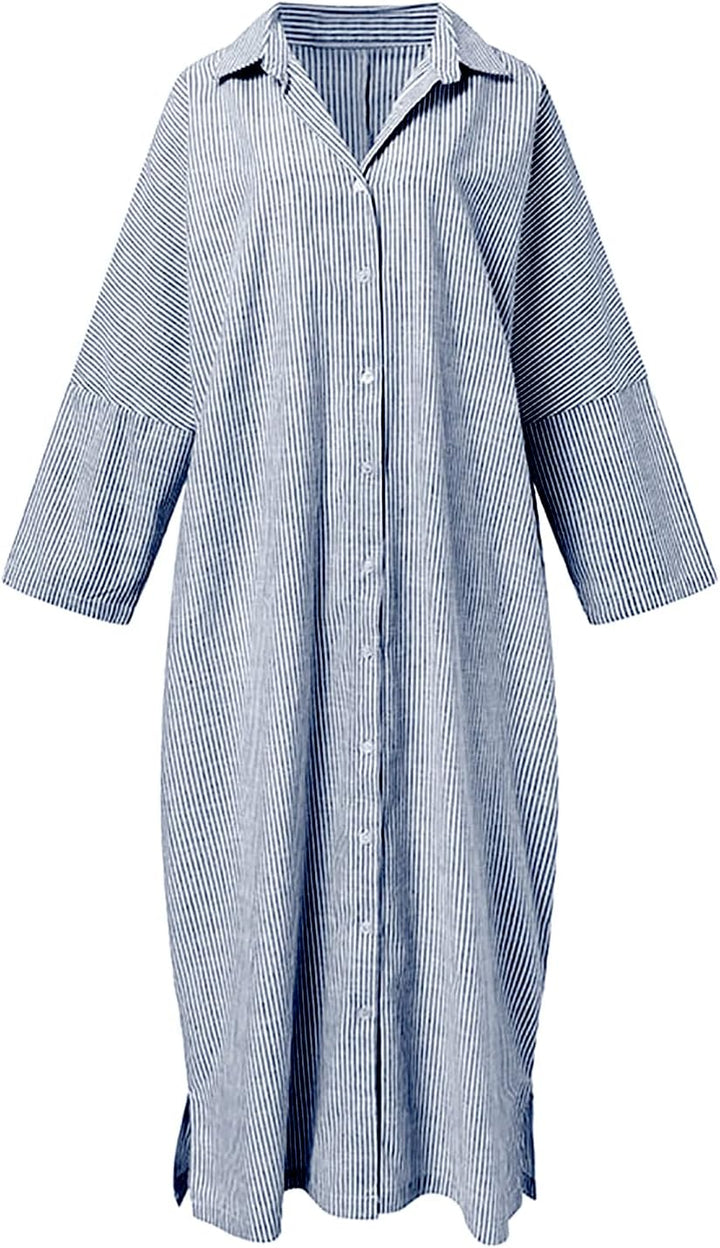 Stripe™ | Long Sleeve Shirt Dress