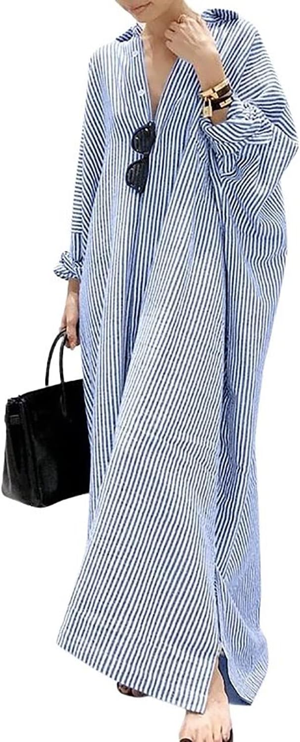 Stripe™ | Long Sleeve Shirt Dress