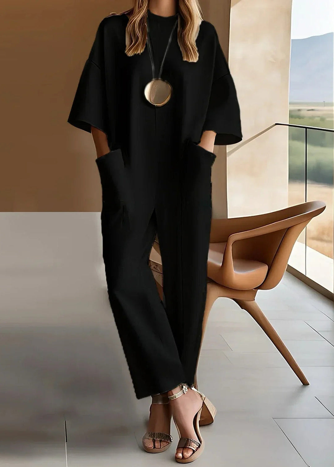 Emmy™ |  Elegant Short-Sleeve Jumpsuit