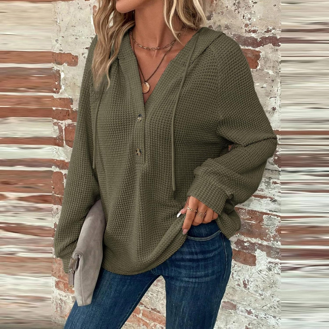 Zyrae™ | Oversized V-Neck Sweat