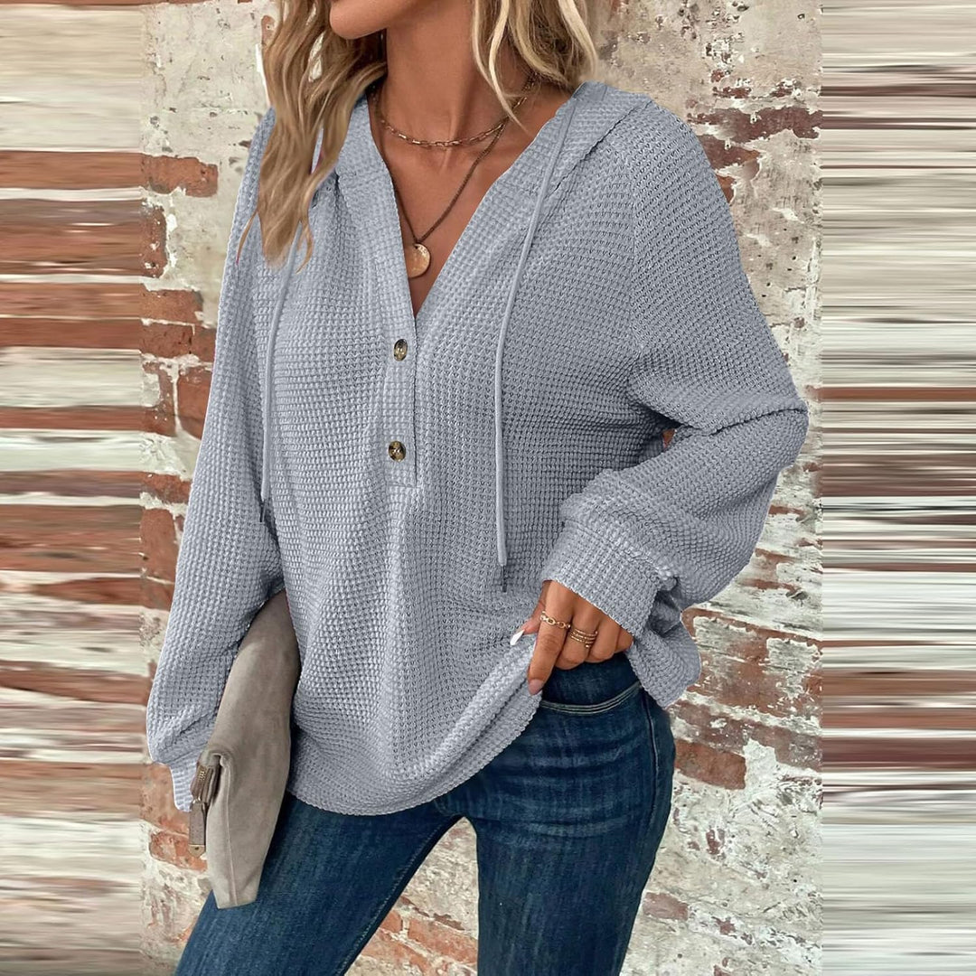 Zyrae™ | Oversized V-Neck Sweat