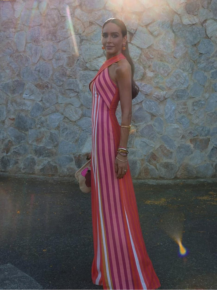 Sorelia™ | Elegant Cross-Halter Dress
