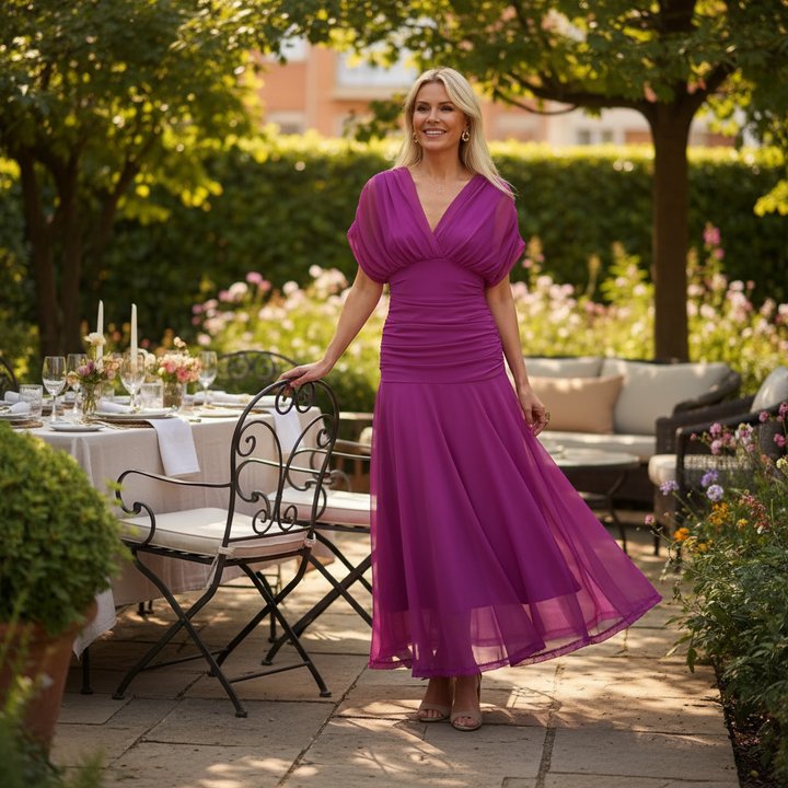 Women's Elegant Mesh Boutonniere Dress