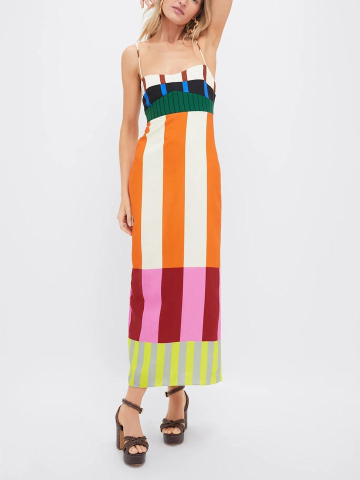 Paloma™ | Elegant Multicolor Maxi Dress