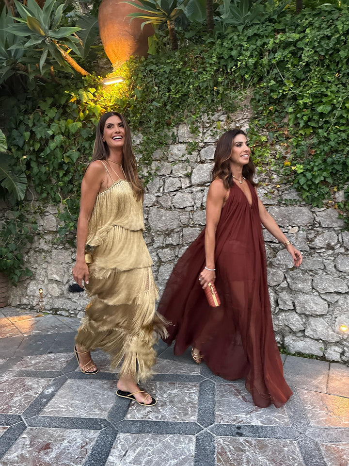 Zerelley™ | Statement Fringe Maxi Dress