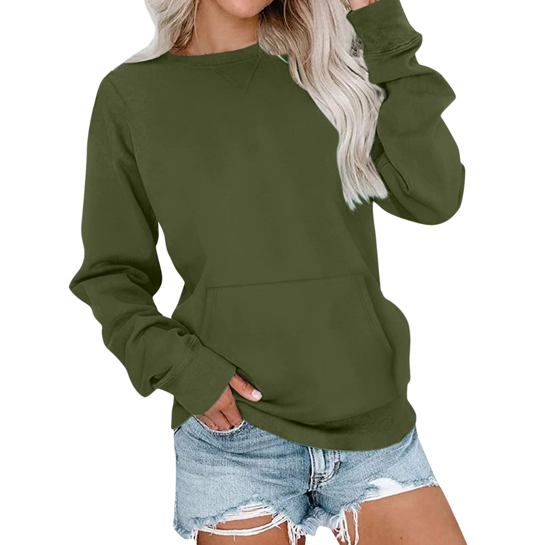 Joanna | Cozy Solid Oversized Pullover Sweatshirt