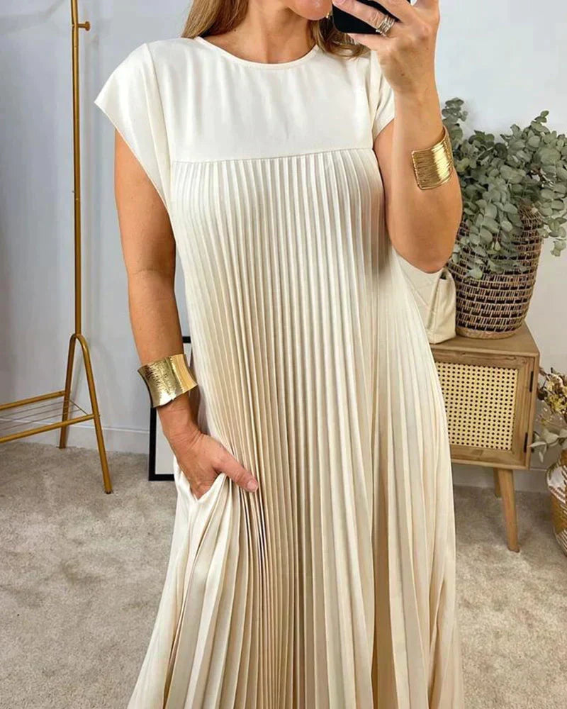 Alyssa - Pleated Chic Dress